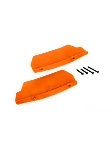 Mud guards, rear, orange (left and right)