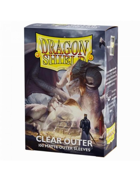 Dragon Shield Standard size Outer Sleeves- Matte Clear (100)