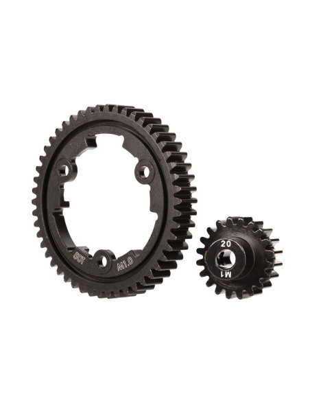 Spur gear, 50-tooth (hardened steel) (wide-face) gear, 20-T