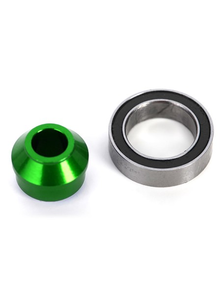 Bearing adapter, 6061-T6 aluminum (green-anodized)