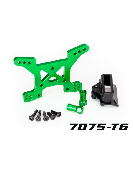 Shock tower, front, 7075-T6 aluminum (green-anodized)