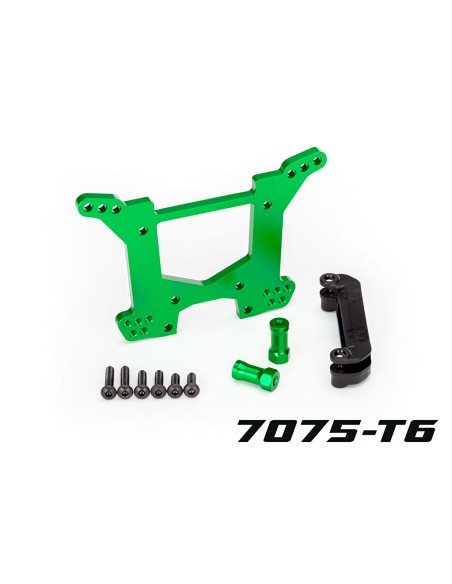 Shock tower, rear, 7075-T6 aluminum (green-anodized)