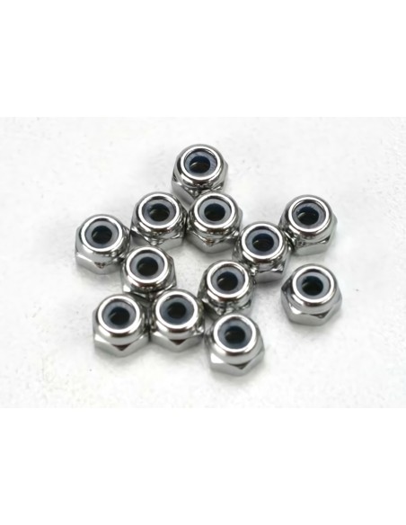 Nuts, 2.5mm nylon locking (12)