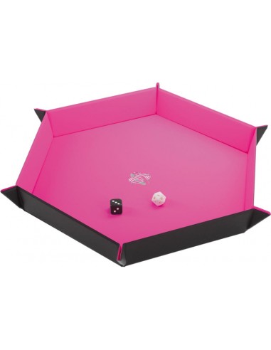 Gamegenic - Magnetic Dice Tray Hexagonal Black/Pink