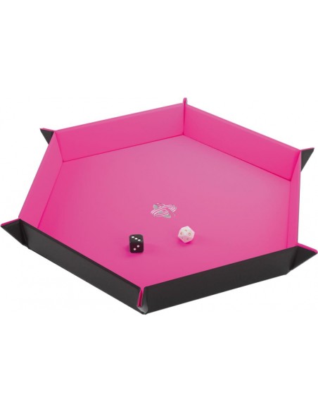 Gamegenic - Magnetic Dice Tray Hexagonal Black/Pink
