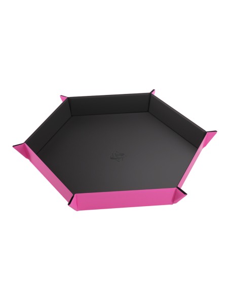 Gamegenic - Magnetic Dice Tray Hexagonal Black/Pink