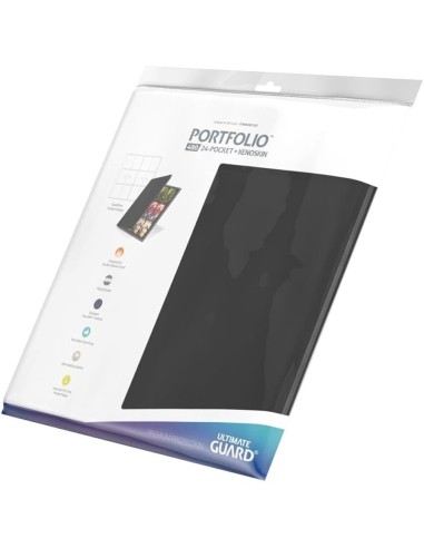 Ultimate Guard Zipfolio 480 24-Pocket Xenoskin Quadrow Black