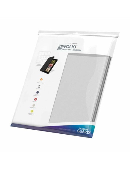 Ultimate Guard Zipfolio 480 24-Pocket Xenoskin Quadrow White
