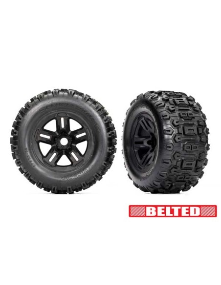 Tires & wheels, 3.8 black wheels, belted Sledgehammer