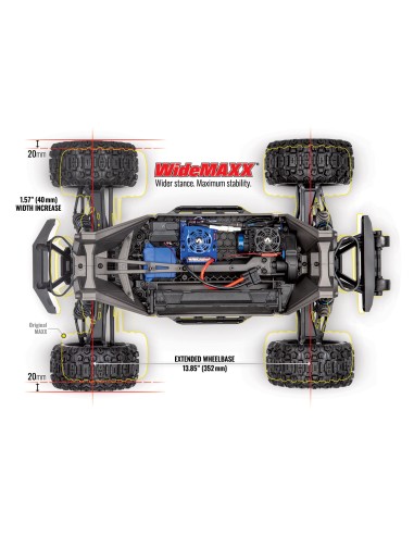 Maxx: 1/10 4S Brushless Monster Truck WIDEMAXX RED