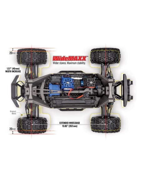 Maxx: 1/10 4S Brushless Monster Truck WIDEMAXX RED