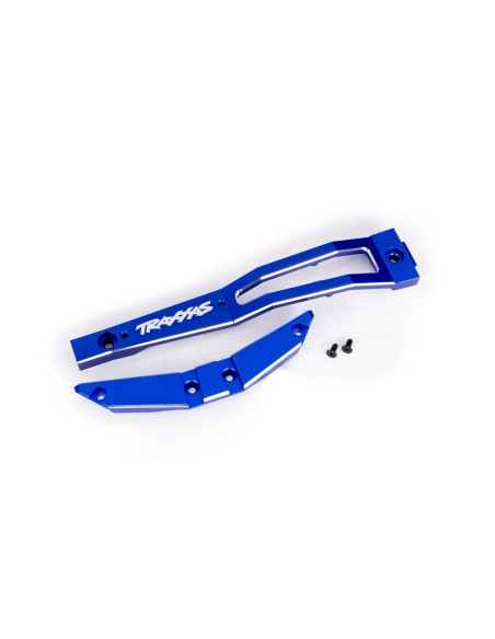 Chassis brace, front, 6061-T6 aluminum blue-anodized