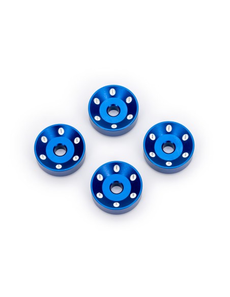 Wheel washers, machined aluminum, blue (4)