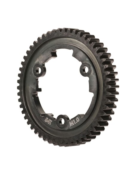 Spur gear, 54-tooth, steel (wide-face, 1.0 metric pitch)