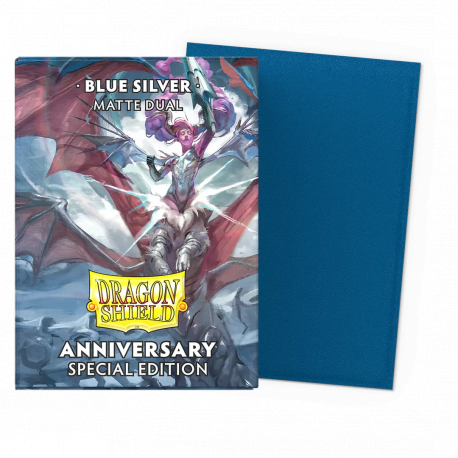 Dragon Shield Sleeves DUAL MATTE (100) BLUE SILVER