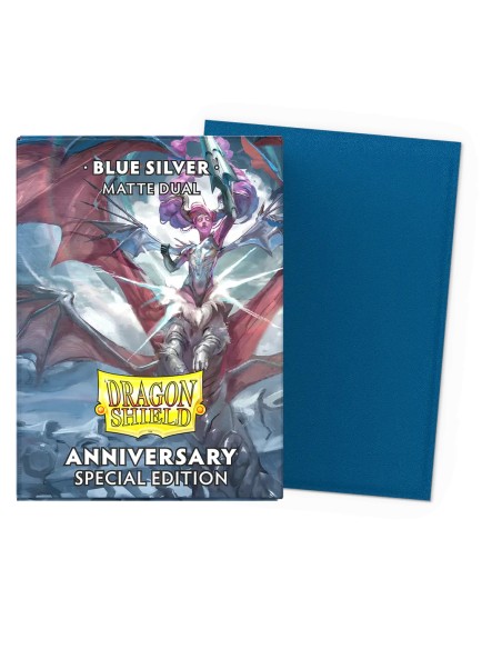 Dragon Shield Sleeves DUAL MATTE (100) BLUE SILVER