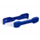 Tie bars, front, 6061-T6 aluminum (blue-anodized)