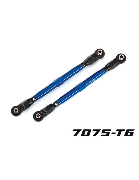 Toe links, front (TUBES blue-anodized, 7075-T6 aluminum