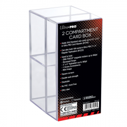 2 Compartment Card Box Clear