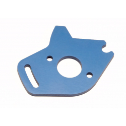 Blue aluminum motor plate