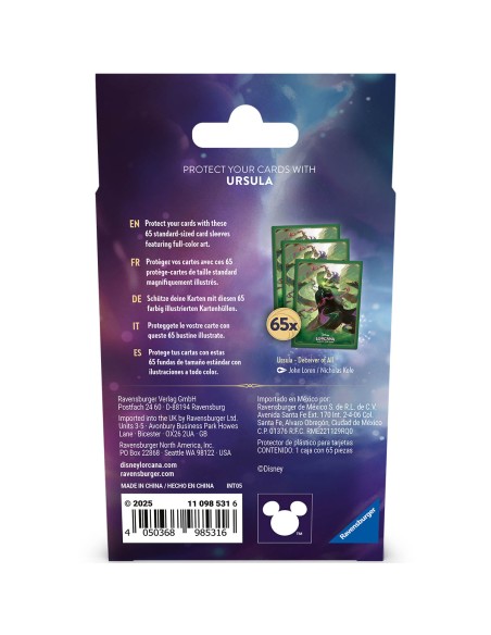 Disney Lorcana Archazias island Card Sleeves B - Ursula