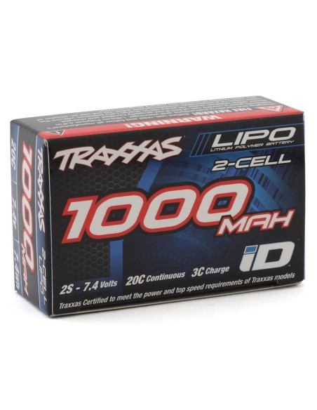 1000mAh 7.4V 2-Cell 20C LiPo Battery
