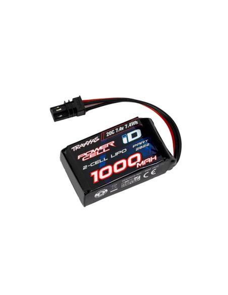 1000mAh 7.4V 2-Cell 20C LiPo Battery