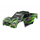 Body, X-Maxx® Ultimate, green (assembled with body supports)