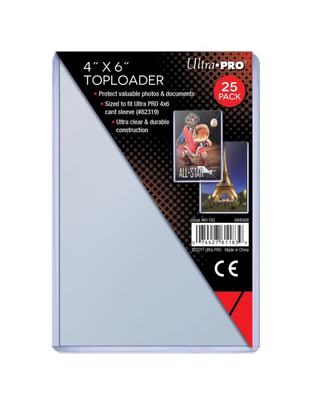 UP 4 x 6 Toploader Clear (25)