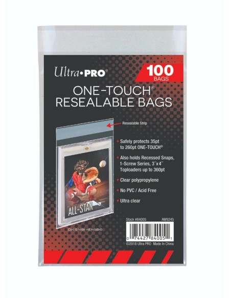 Ultra Pro One Touch Standard Resealable Sleeves (100)