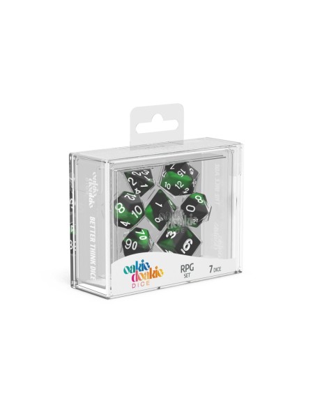 Oakie Doakie Dice RPG Set Glow in the Dark - Biohazard