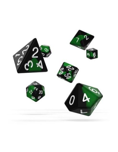 Oakie Doakie Dice RPG Set Glow in the Dark - Biohazard
