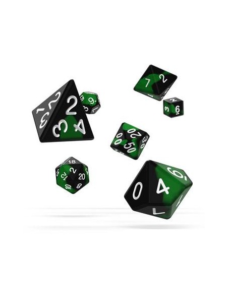 Oakie Doakie Dice RPG Set Glow in the Dark - Biohazard