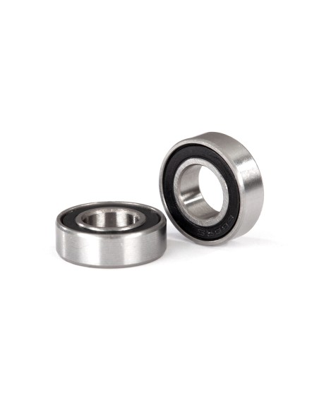 Ball bearings, black rubber sealed (8x16x5mm) (2)