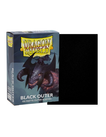Dragon Shield Standard size Outer Sleeves- Matte Black (100)