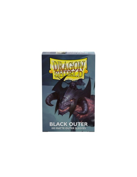 Dragon Shield Standard size Outer Sleeves- Matte Black (100)