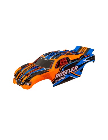 Rustler 2WD Orange Clipless Body