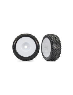 3.0 White Dished Wheels w/ Response Pro Tires (2)
