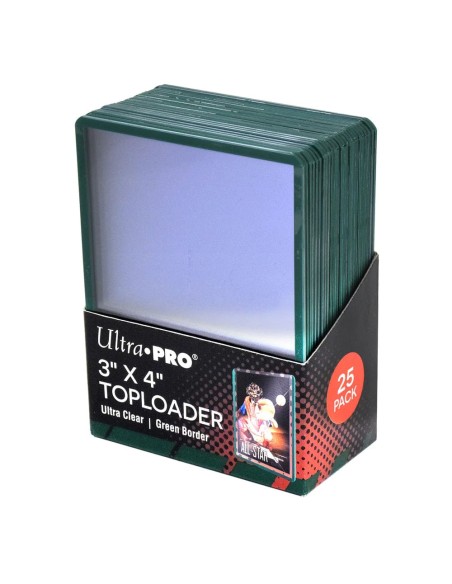 UP Toploader Green Border Ultra Clear (25)