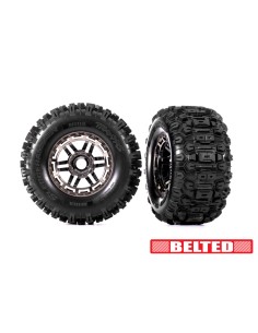 Tires & wheels, assembled, glued (black chrome wheels, belted Sledgehammer® All-Terrain tires)