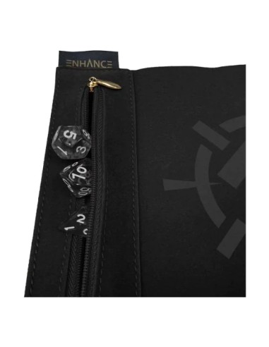 Enhance Tabletop Roll on a Scroll Bag with Dice Black