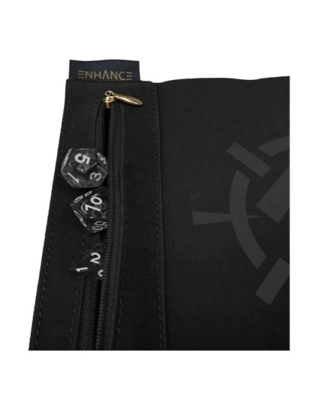 Enhance Tabletop Roll on a Scroll Bag with Dice Black