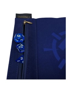 Enhance Tabletop Roll on a Scroll Bag with Dice Blue
