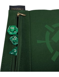 Enhance Tabletop Roll on a Scroll Bag with Dice Green