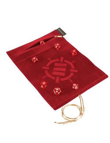 Enhance Tabletop Roll on a Scroll Bag with Dice Red