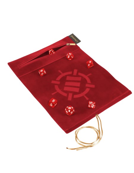 Enhance Tabletop Roll on a Scroll Bag with Dice Red