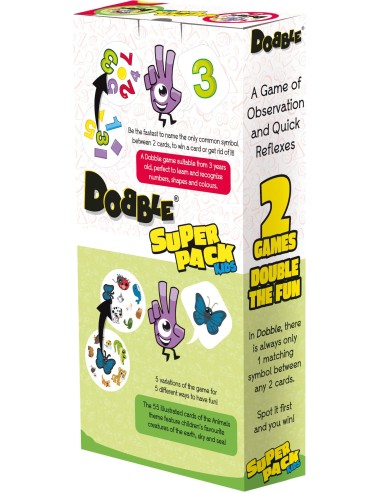 Dobble Super Pack Kids (123+Animals) (Big Box Eco Version)