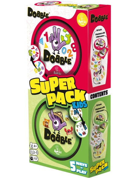 Dobble Super Pack Kids (123+Animals) (Big Box Eco Version)