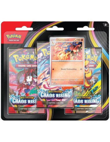 PKM Mega Evolution: Chaos Rising 3-pack blister