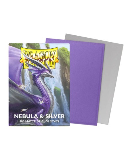 Dragon Shield Sleeves DUAL MATTE (100) Nebula & Silver